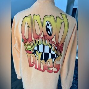 Zara Oversized Sweatshirt Women’s Small Peach Graphic Cozy Cotton Pullover NWT